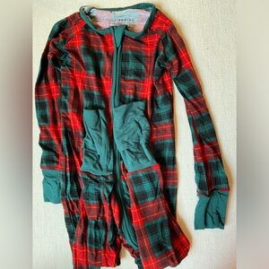 Little sleepies fireside plaid zippy